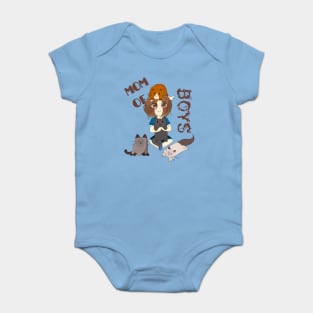 Mom Of Boys , cute mom of cats t-shirt Baby Bodysuit